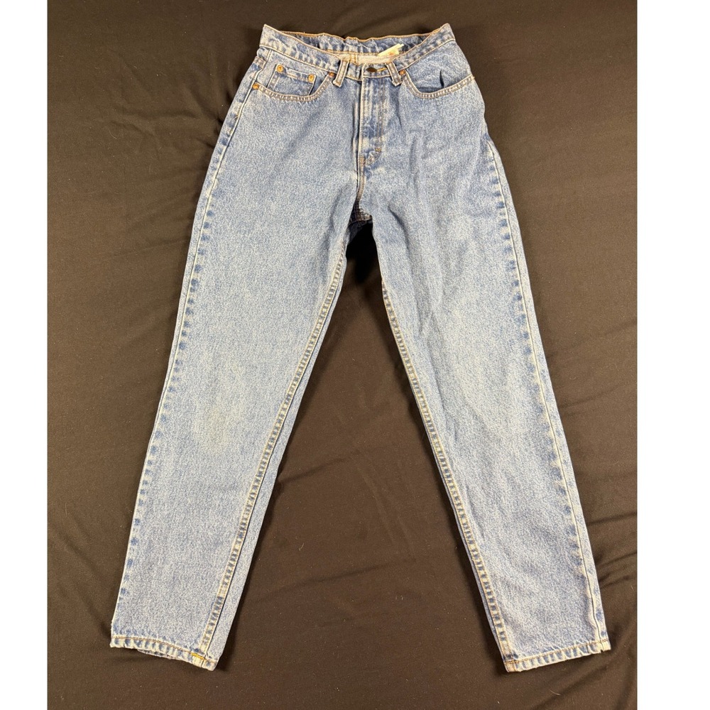 Vintage Jordache 90s Mom Jeans High Waisted Tapered Leg 26W Light Wash 11/12